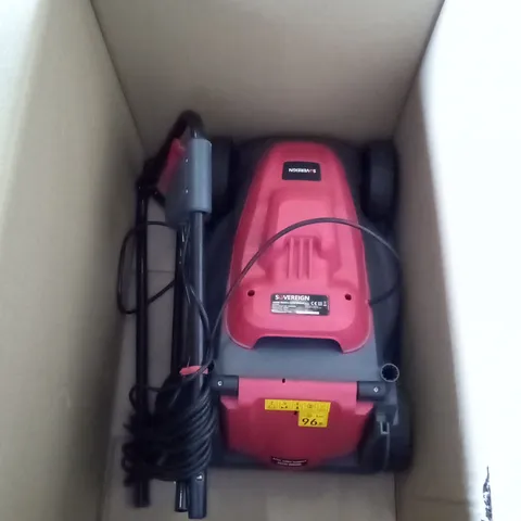 BOXED USED SOVEREIGN 1000W PUSH ELECTRIC ROTARY LAWNMOWER 