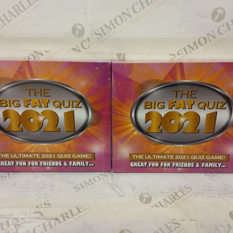 LOT OF 2 'THE BIG FAT QUIZ OF 2021' PARTY GAMES 