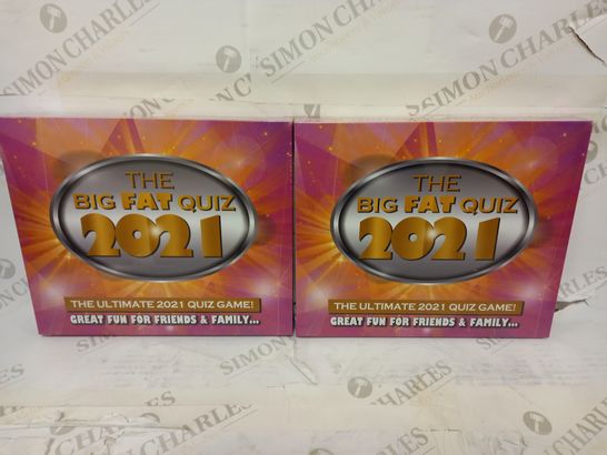 LOT OF 2 'THE BIG FAT QUIZ OF 2021' PARTY GAMES 