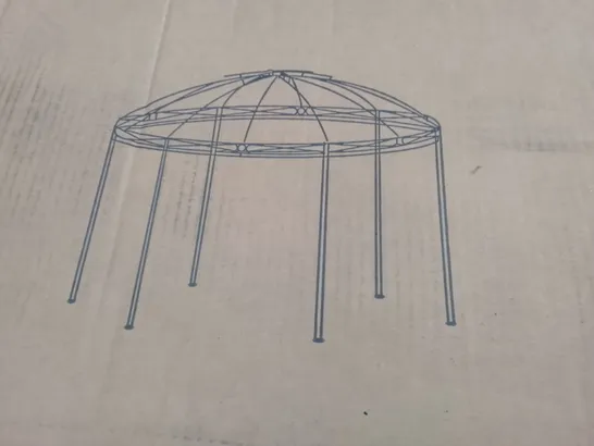 BOXED GRADE 1 CREAM 3M ROUND SHOWERPROOF GAZEBO (1 BOX)