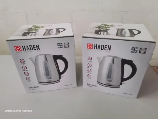 TWO BOXED HADEN STOKE KETTLES 1.7L 