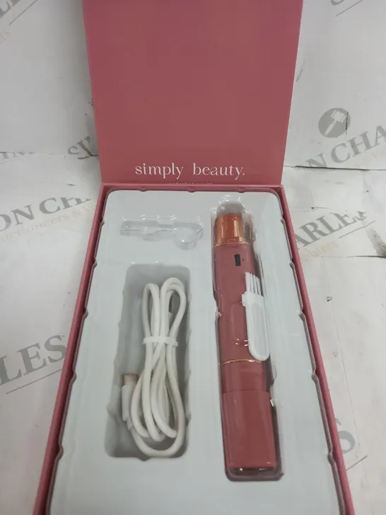 BOXED SIMPLY BEAUTY 2 IN 1 SUPER SMOOTH FACE & BROWS HAIR REMOVER, BLUSH