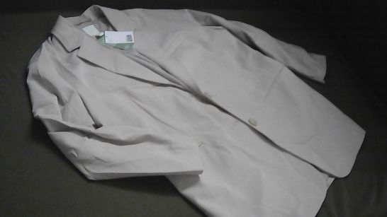 H&M BUTTON FRONT BLAZER IN NATURAL - EUR S