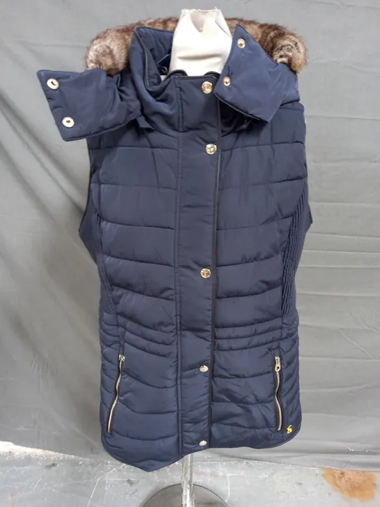 JOULES MELFORD PADDED GILET IN MARINE NAVY SIZE 18