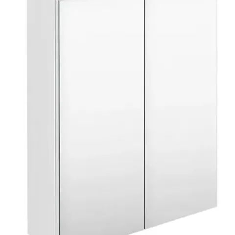 BOXED 600 MIRROR CABINET 50/50 SPLIT GLOSS WHITE Model OFF117