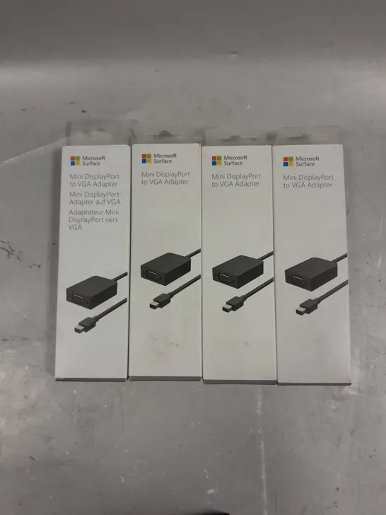 4 X BOXED MICROSOFT SURFACE MINI DISPLAY PORT TO VGA ADAPTERS 