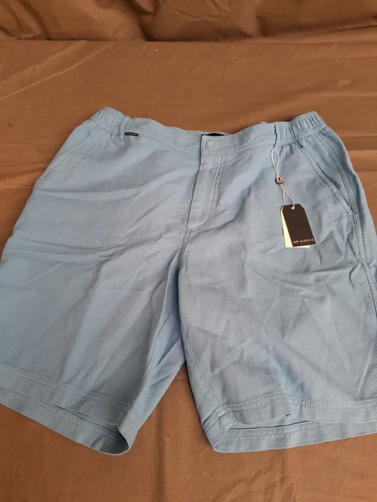 MR MARVIS THE PIQUES SHORTS IN BOULEVARDS BLUE SIZE XXL/W38