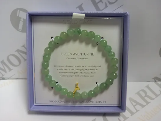 GOLDCAKE SHOP GREEN ADVENTURINE BEAD BRACELET