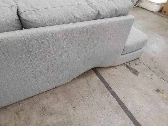 DESIGNER CHAISE SOFA GREY FABRIC