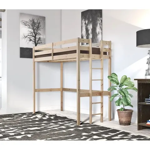 BOXED SOLID WOOD LOFT BED BY JUST KID // SIZE: UNSPECIFIED (2 BOXES)