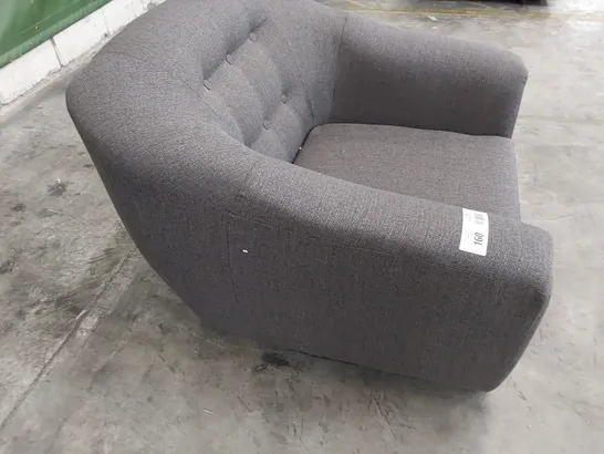 DESIGNER TUB EASY CHAIR GREY FABRIC 