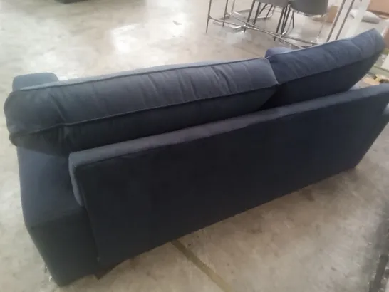 QUALITY DESIGNER MADDISON 3 SEATER SOFA - NAVY FABRIC 