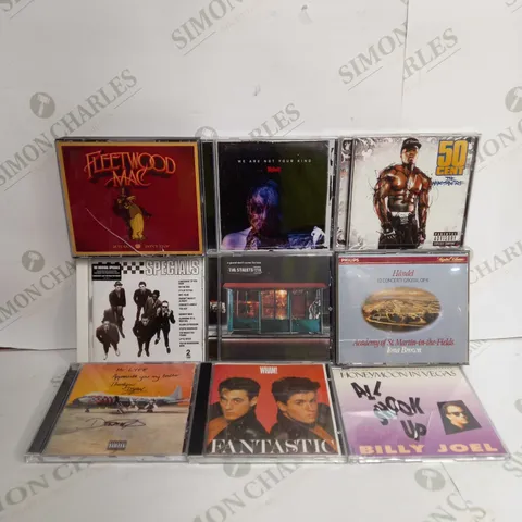 BOX OF APPROX 9 ASSORTED CD'S TO INCLUDE - WHAM FANTASTIC - FLEETWOOD MAC 50 YEARS DONT STOP - 50 CENT THE MASSACRE ECT