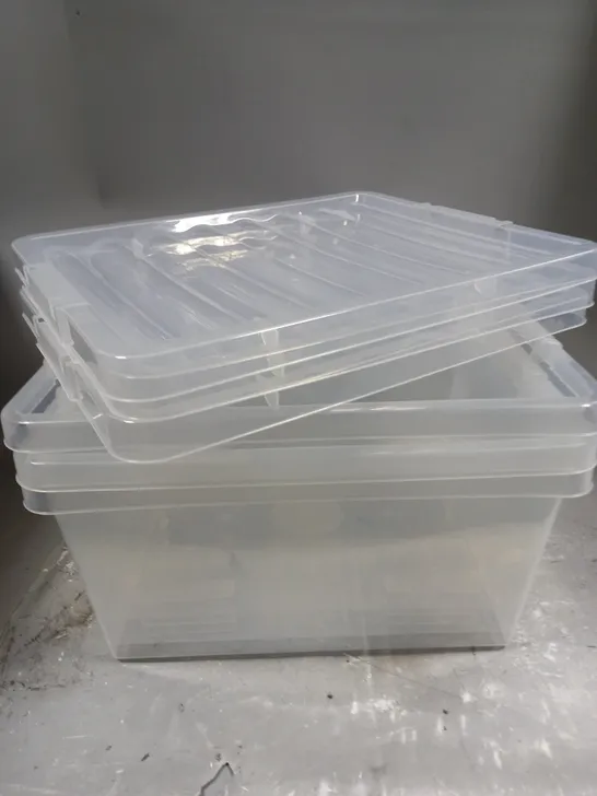 BOXED SPACE SAVER PLASTIC STORAGE CONTAINER BOXES 