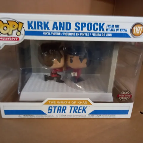 BOXED POP MOMENTS KRK AND SPOCK FROM THE WRATH OF KHAN VINYL FIGURINE - 1197