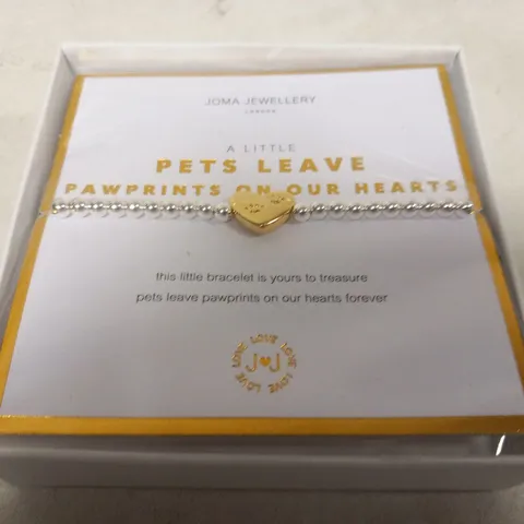 BOXED JOMA JEWELLERY PETS LEAVE PAWS ON OUR HEARTS BRACELET