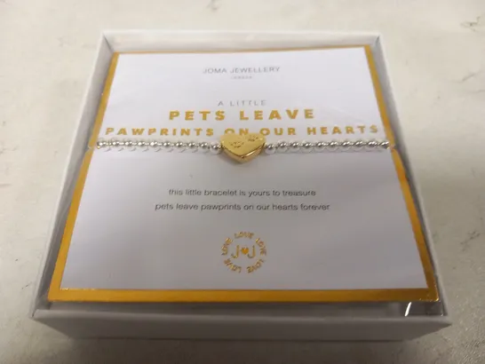 BOXED JOMA JEWELLERY PETS LEAVE PAWS ON OUR HEARTS BRACELET