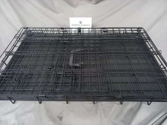 BOXED 30" DOG CRATE IN BLACK