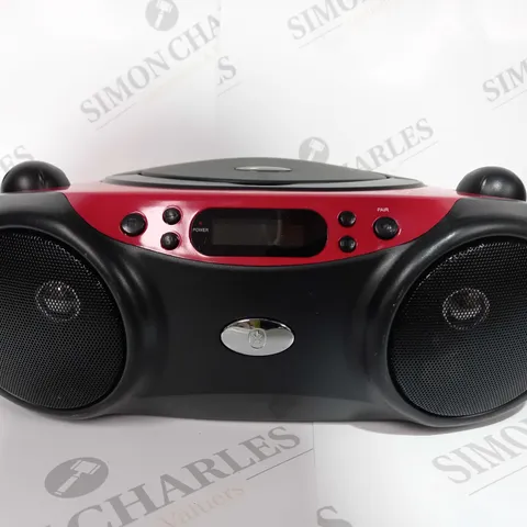 BOXED BLUETOOTH CD BOOMBOX WITH FM RADIO