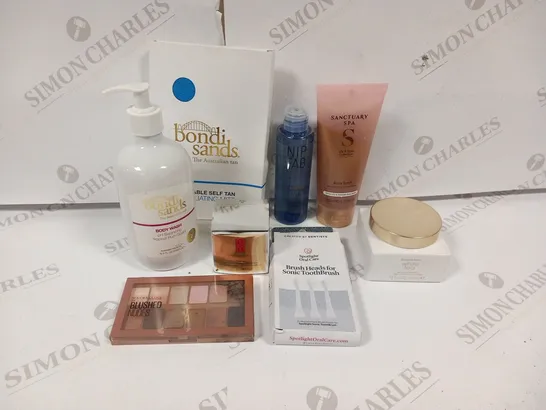 APPROXIMATELY 23 ASSORTED COSMETICS TO INCLUDE; BONDI SANDS, SANCTUARY SPA, SPOTLIGHT ORAL CARE, ELIZABETH ARDEN AND MAYBELLINE