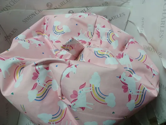 BRAND NEW PINK UNICORN THEMED KIDS BEAN BAG