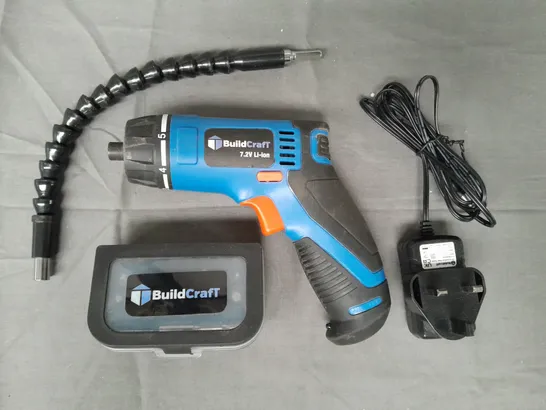 BOXED BUILDCRAFT 7.2V RECHARGABLE CORDLESS SCREWDRIVER