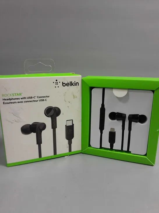 BOXED BELKIN ROCKSTAR USB-C CONNECTOR HEADPHONES 