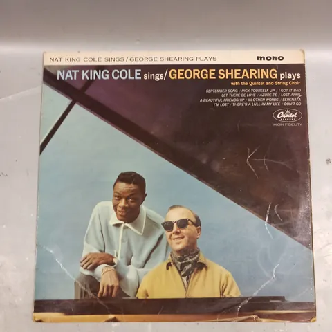 NAT KING COLE/GEORGE SHEARING PLAYS VINYL 