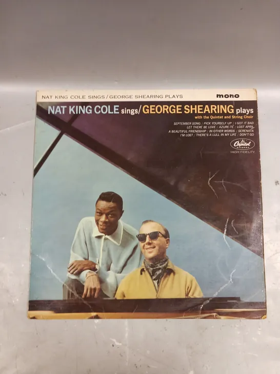 NAT KING COLE/GEORGE SHEARING PLAYS VINYL 