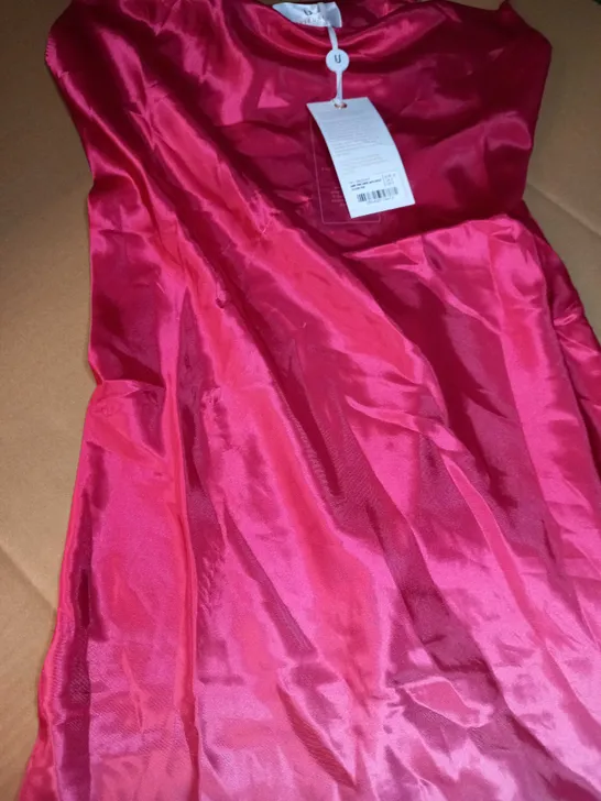 FOREVER UNIQUE PINK OMBRE SATIN DRESS - SIZE 8