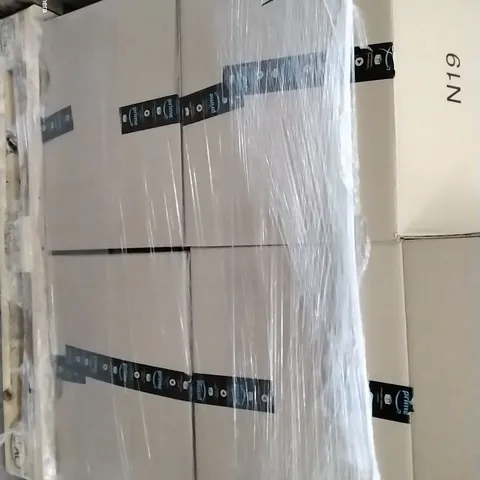 PALLET CONTAINING 6 BOXES OF ASSORTED HOUSEHOLD ITEMS TO INCLUDE COMBINATION PADLOCKS AND COCAO SETS
