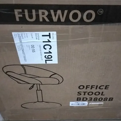 BOXED FURWOO OFFICE STOOL