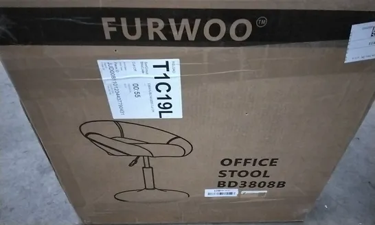 BOXED FURWOO OFFICE STOOL