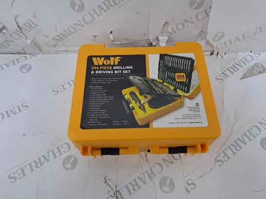 WOLF 204 PIECE DRILLING & DRIVING BIT SET 