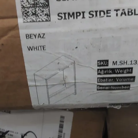 BOXED SIMPI SIDE TABLE - WHITE (1 BOX)