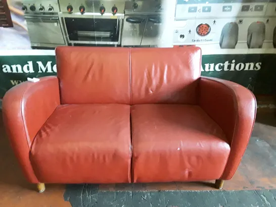 RETRO TWO SEAT RED BAR/PUB SOFA