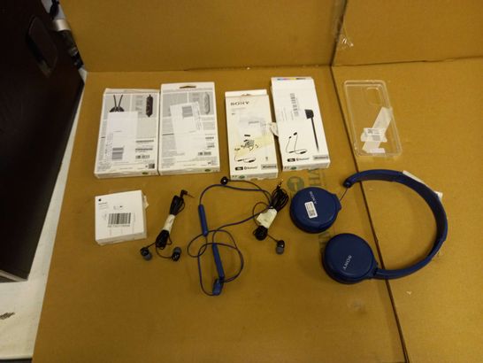 LOT OF APPROX 10 ASSORTED MOBILE ACCESSORIES TO INCLUDE EARPHONES, HEADPHONES AND CASE