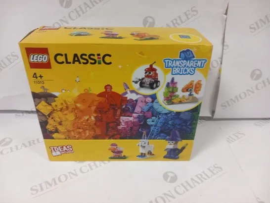 BOXED LEGO CLASSIC 11013 TRANSPARENT BRICKS