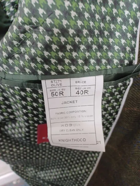 MASTER TAILORS GREEN TWEED BLAZER - 40R