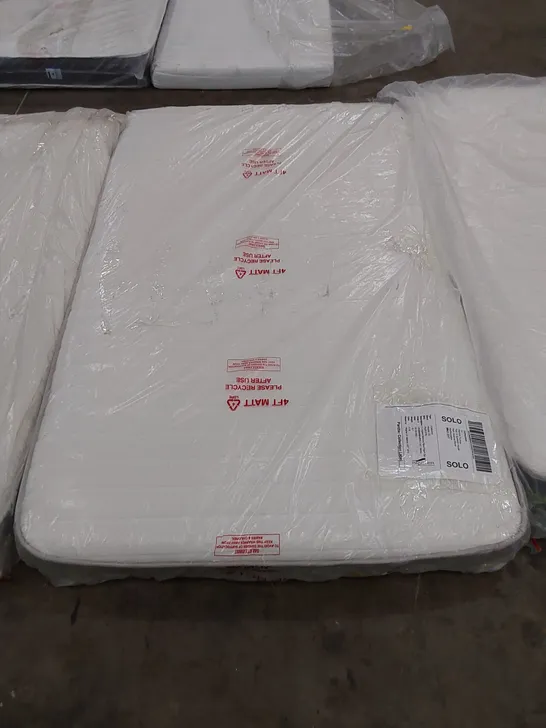 QUALITY BAGGED 4' HYBRID MEMORY FIBRE OPEN COIL MATTRESS 