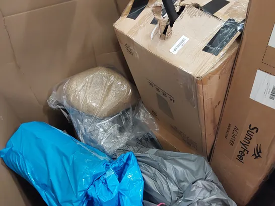 PALLET OF ASSORTED CONSUMER PRODUCTS TO INCLUDE; CORDLESS VACUUM CLEANER, GOLF TRAINING NET, LED CEILING FAN, MONGOOSE SCOOTER, INFLATABLE PADDLE BOARD ECT