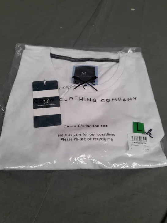 CREW CLOTHING COMPANY CLASSIC TEE SIZE L 