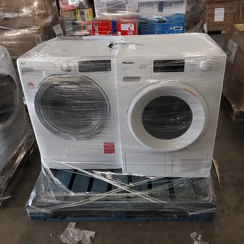 MIELE TSD 263 WP 8 KG TUMBLE DRYER AND HOOVER H-WASH 300 H3WS69TAMCE FREESTANDING WASHING MACHINE - UNPROCESSED RAW RETURNS