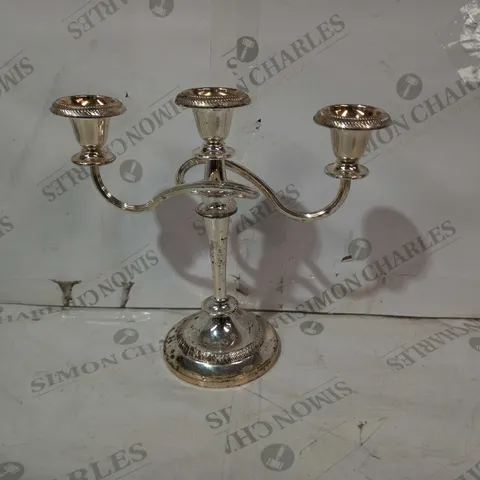 VINTAGE SILVER EFFECT CANDELABRA