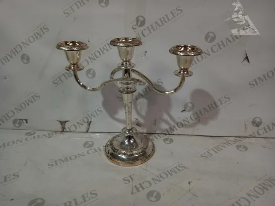 VINTAGE SILVER EFFECT CANDELABRA