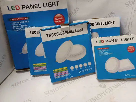 LOT OF APPROX 6 ASSORTED LED PANEL LIGHTS	