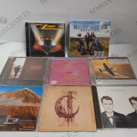 BOX OF APPROX 20 ASSORTED CDS AND TAPES INCLUDING GEORGE EZRA, ZZ TOP AND PET SHOP BOYS