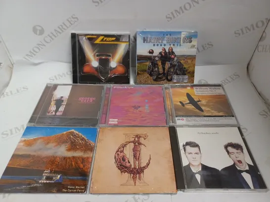 BOX OF APPROX 20 ASSORTED CDS AND TAPES INCLUDING GEORGE EZRA, ZZ TOP AND PET SHOP BOYS