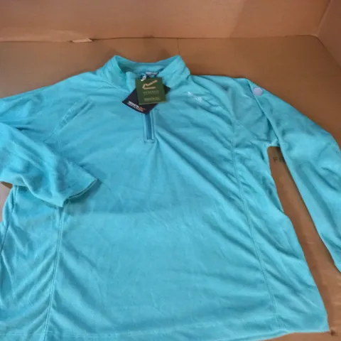 REGATTA QUARTER ZIP TOP IN LIGHT GREEN - UK 20