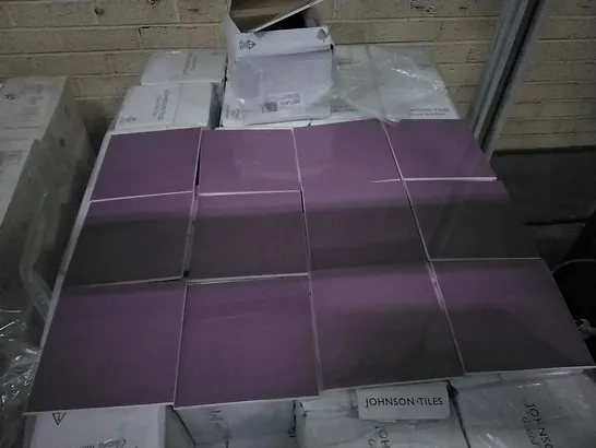 PALLET OF 96 BOXES OF 25 BRAND NEW ASTUCE BRILLIANT VIOLET 20x20cm TILES - EACH PACK COVERS APPROXIMATELY 1M² (TOTAL APPROX. 96 Sq.Metres)